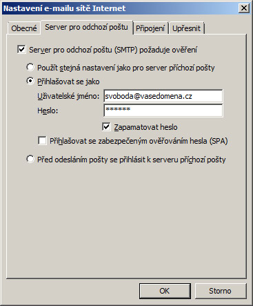 Nastavení Microsoft Outlook 2003