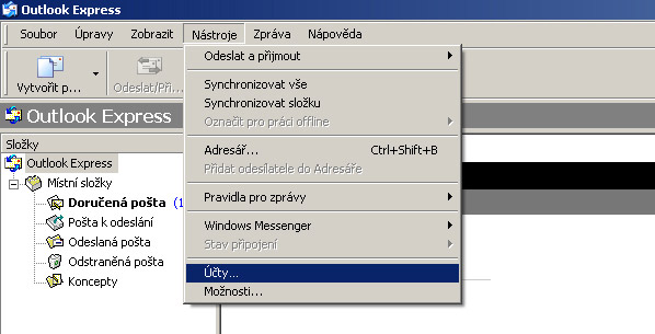 Nastaven Outlook Express